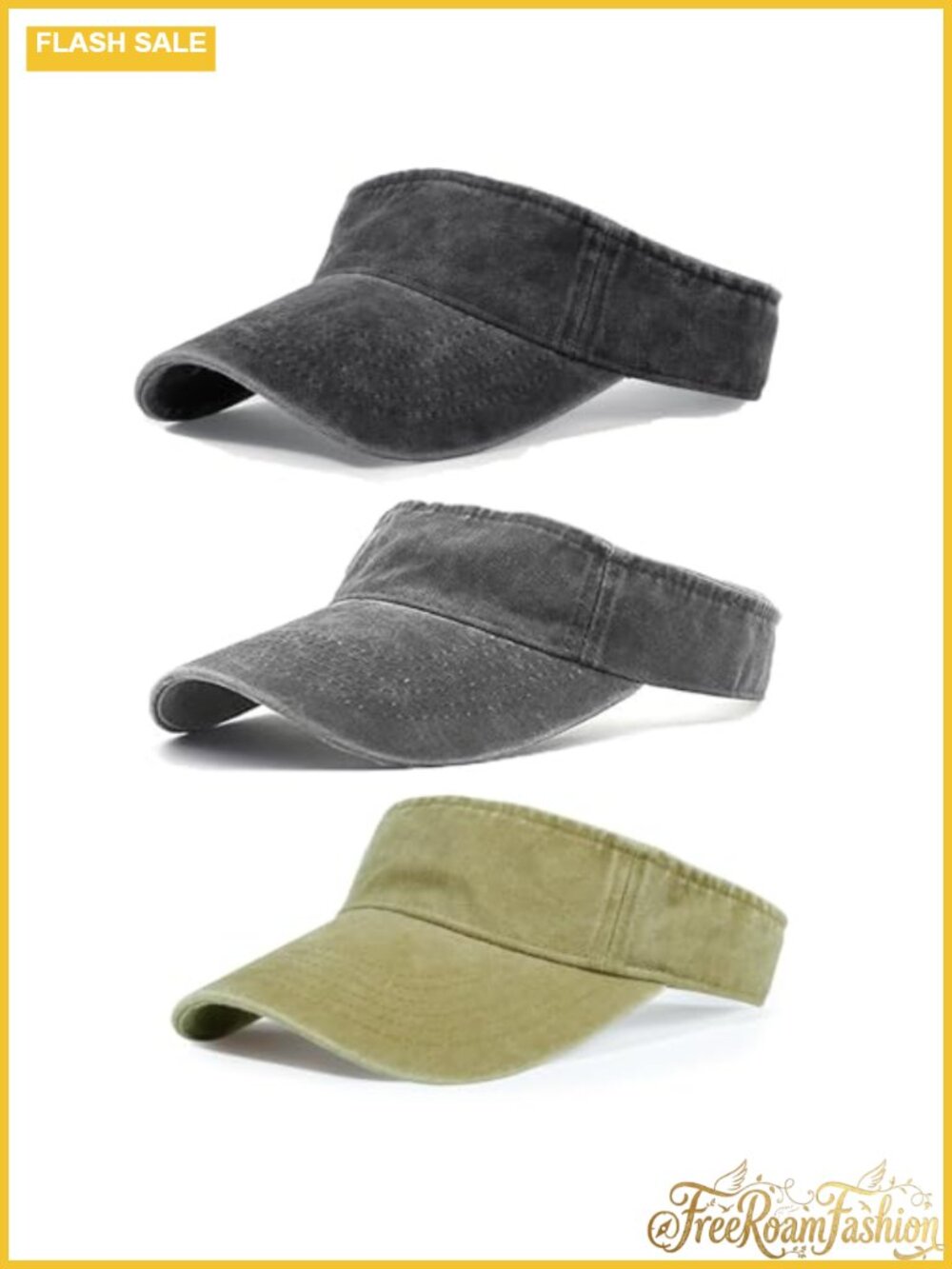3 Pack Sun Visors Cooling Lightweight Adjustable Twill Cotton Sports Hats